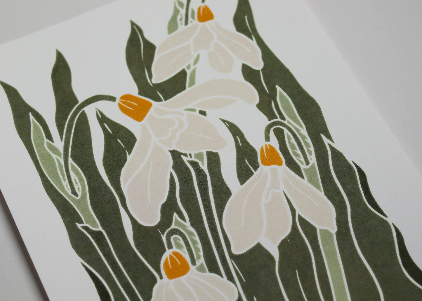 Snowdrops in the Garden | Art Print on Cotton Paper