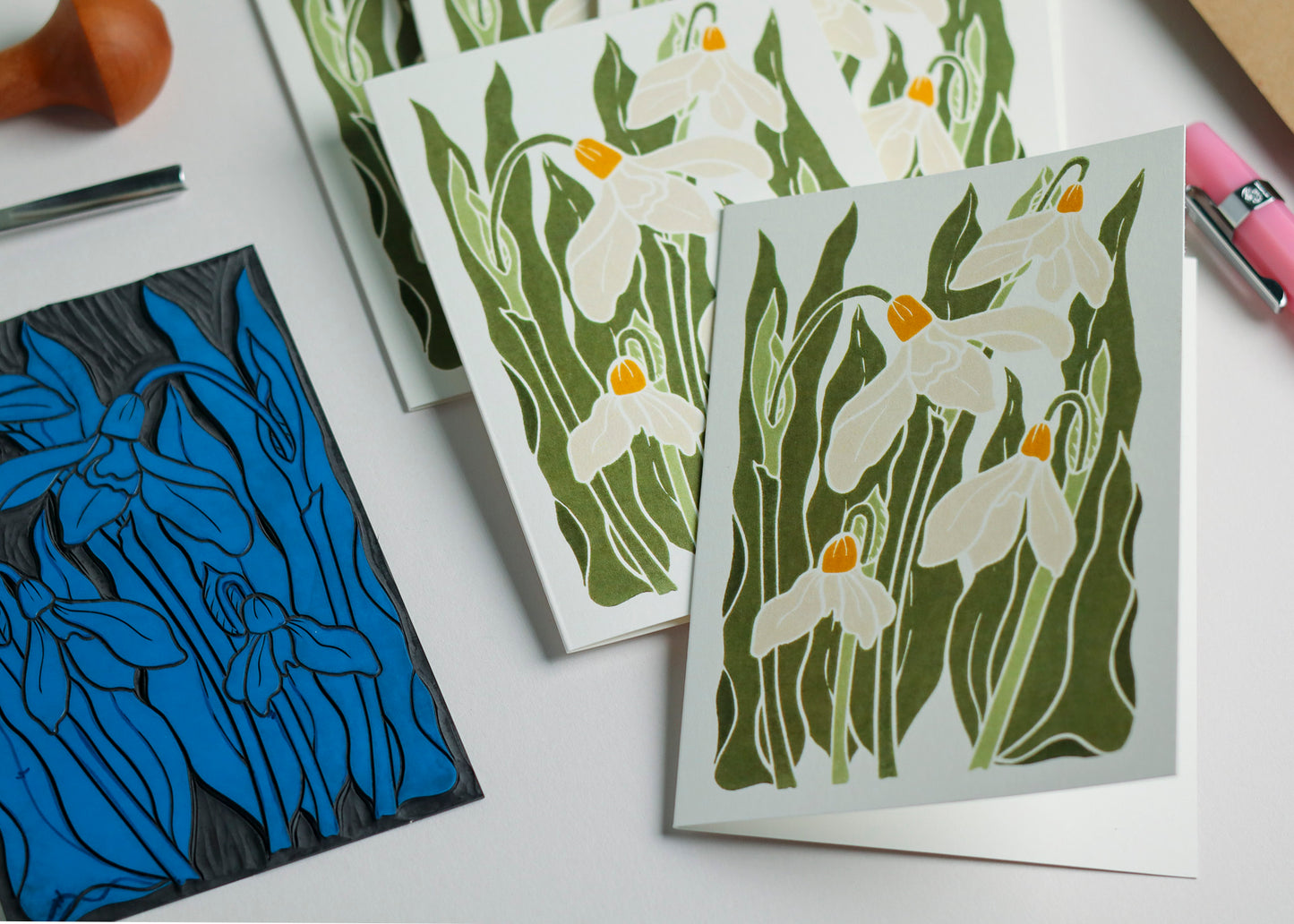 Snowdrops in the Garden | Set of 8 Notecards & Envelopes
