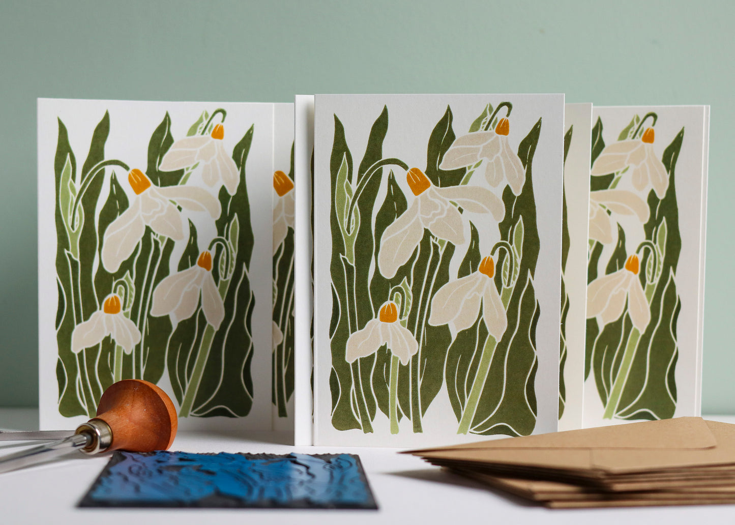 Snowdrops in the Garden | Set of 8 Notecards & Envelopes
