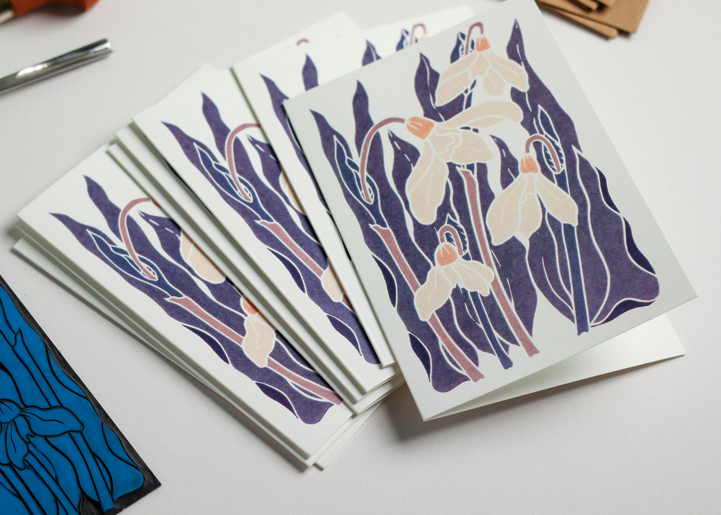 Snowdrops in the Night Garden | Set of 8 Notecards & Envelopes