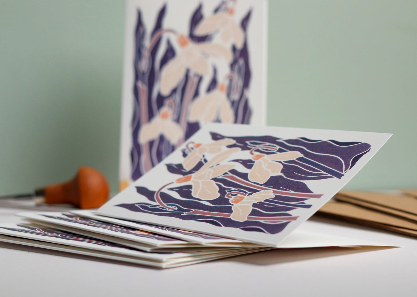 Snowdrops in the Night Garden | Set of 8 Notecards & Envelopes