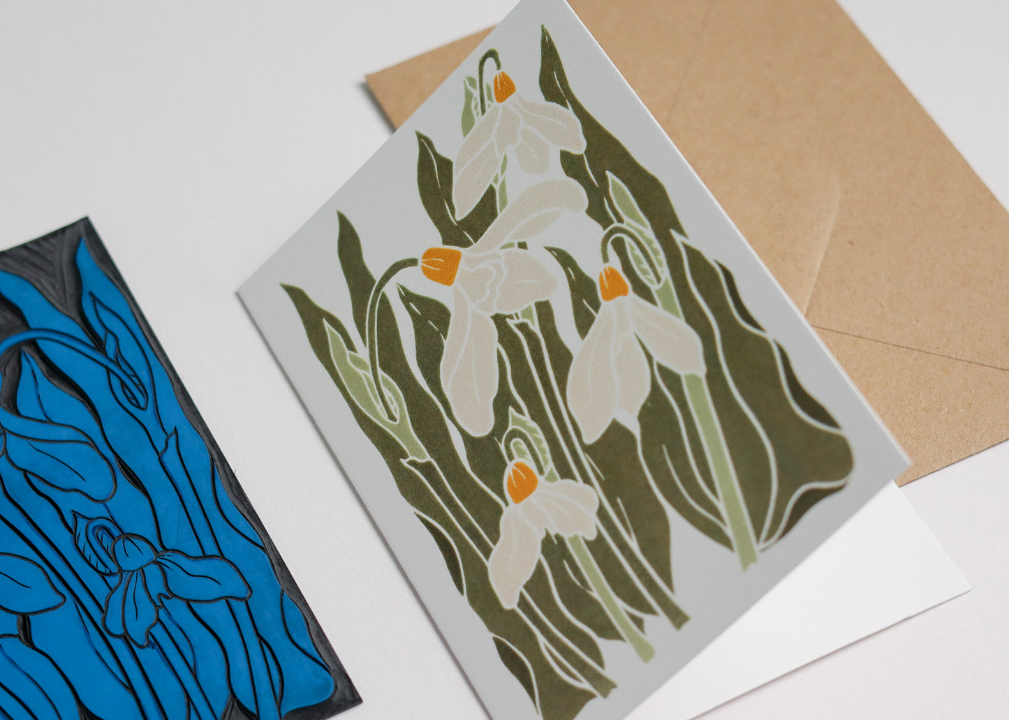 Snowdrops in the Garden Luxury Card | Single Card & Envelope