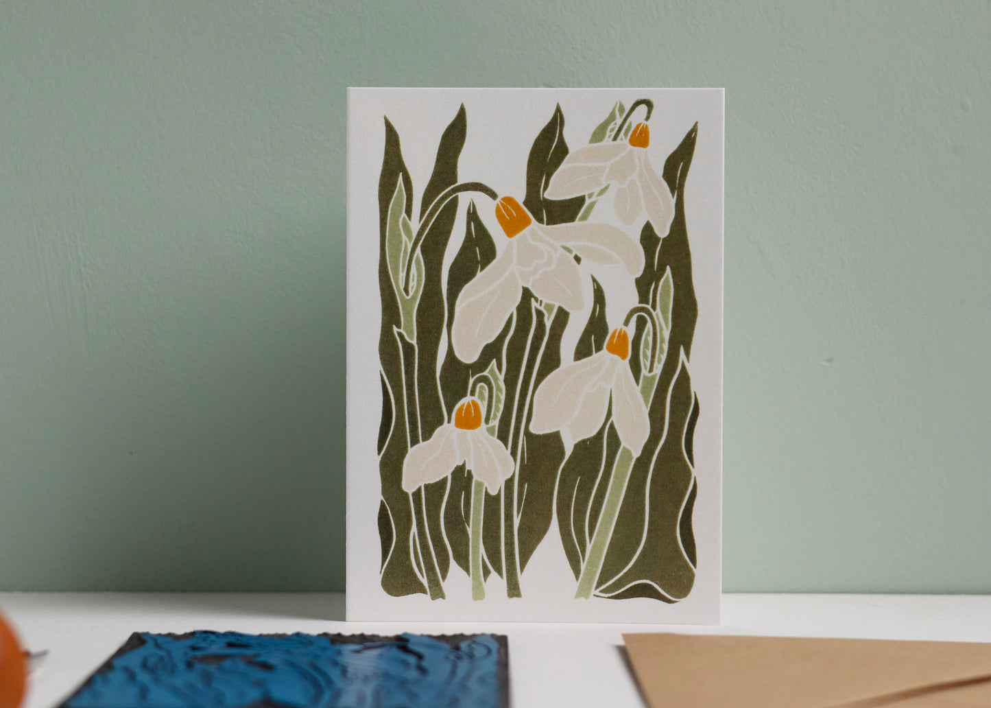 Snowdrops in the Garden Luxury Card | Single Card & Envelope