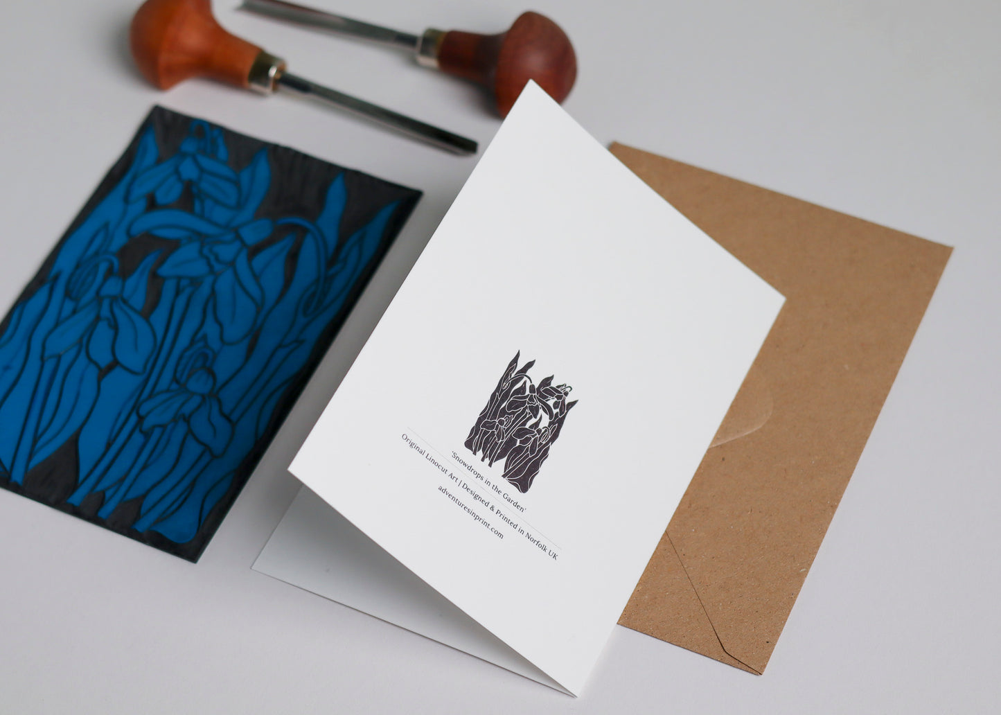 Snowdrops in the Garden Luxury Card | Single Card & Envelope