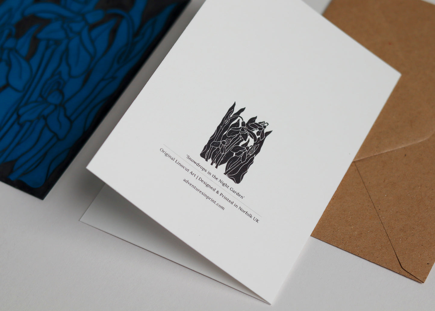 Snowdrops in the Night Garden Luxury Card | Single Card & Envelope