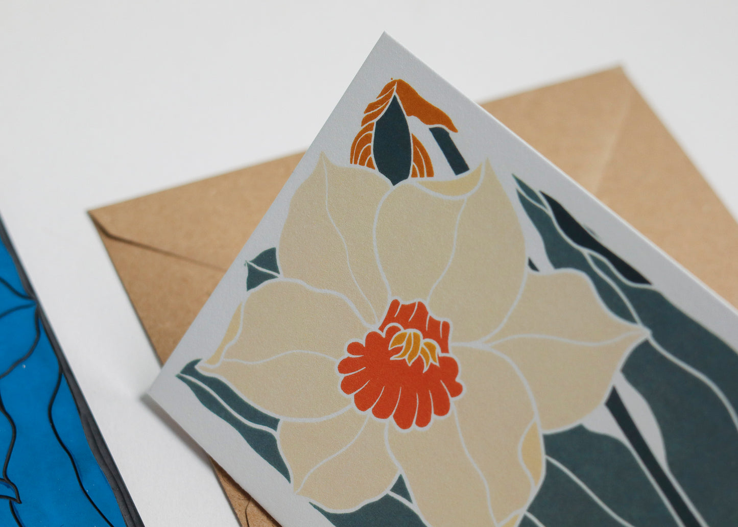 Dancing Bright Daffodil Luxury Cotton Card | Single Card & Envelope
