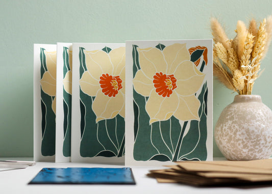 Dancing Bright Daffodil | Set of 8 Notecards & Envelopes