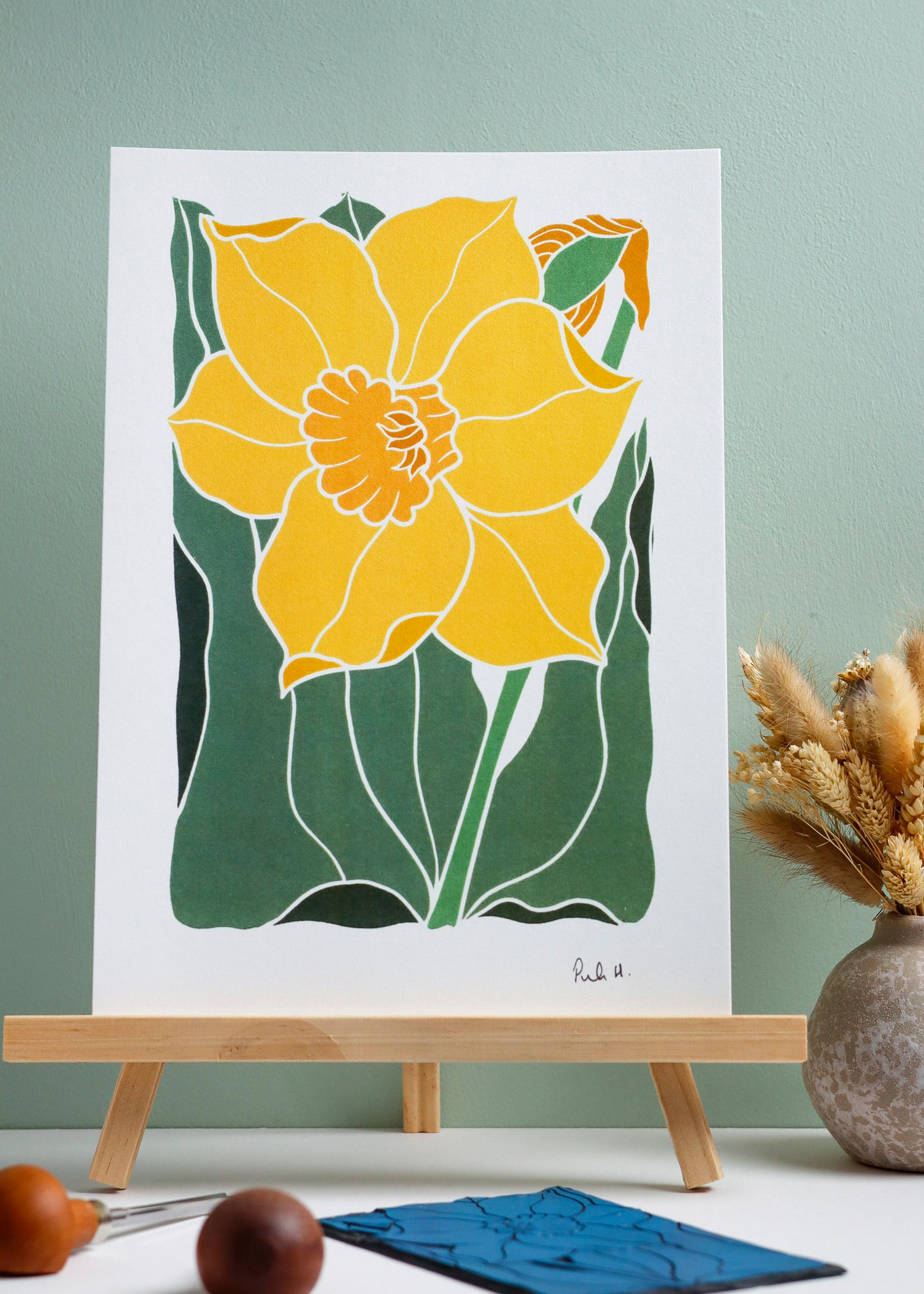 Dancing Daffodil | Art Print on Cotton Paper