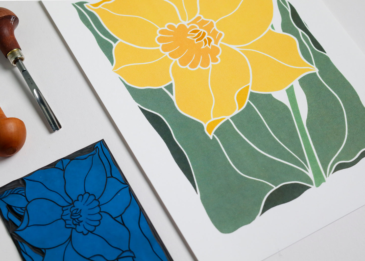 Dancing Daffodil | Art Print on Cotton Paper