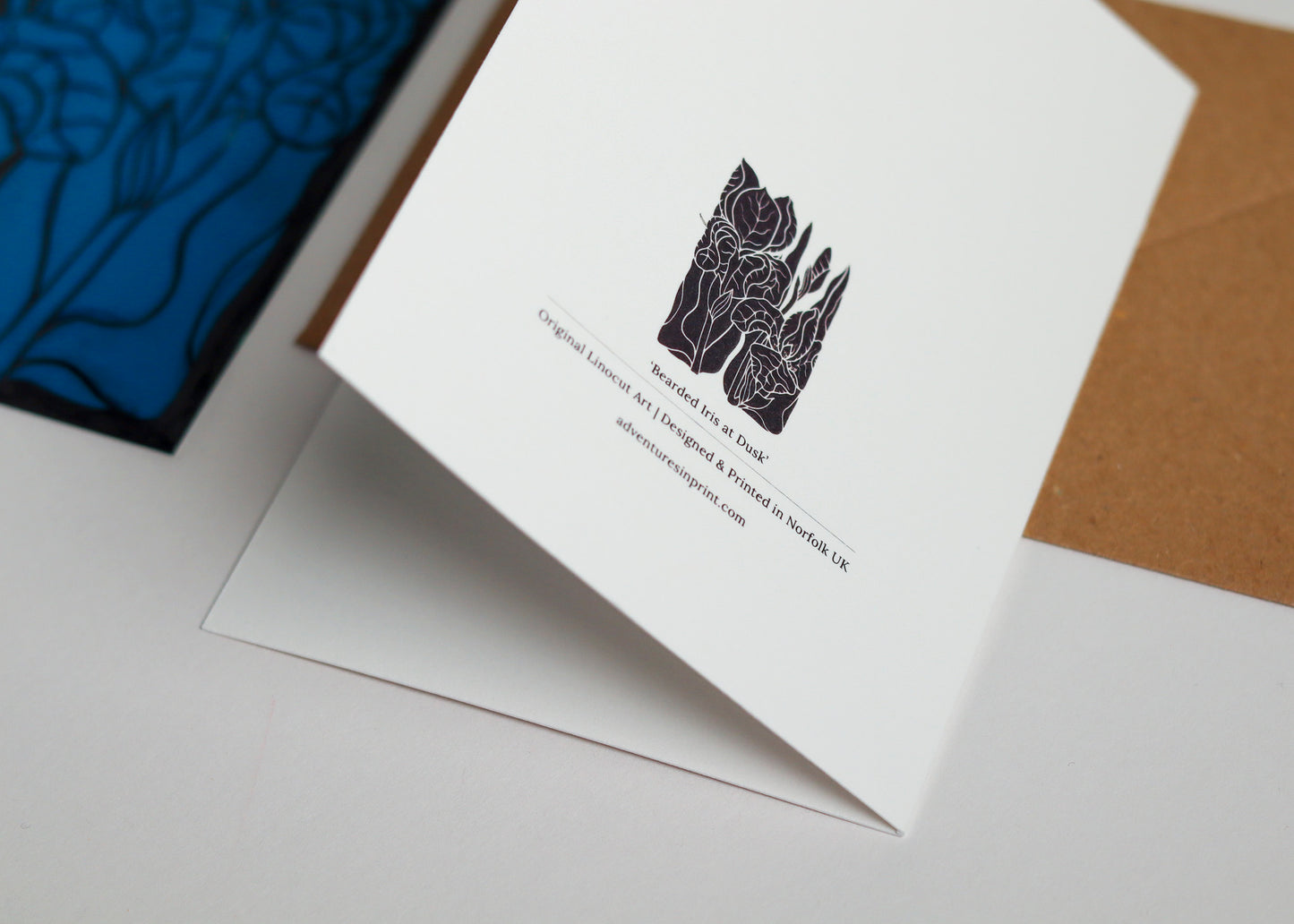 Iris at Dusk Luxury Cotton Card | Single Card & Envelope