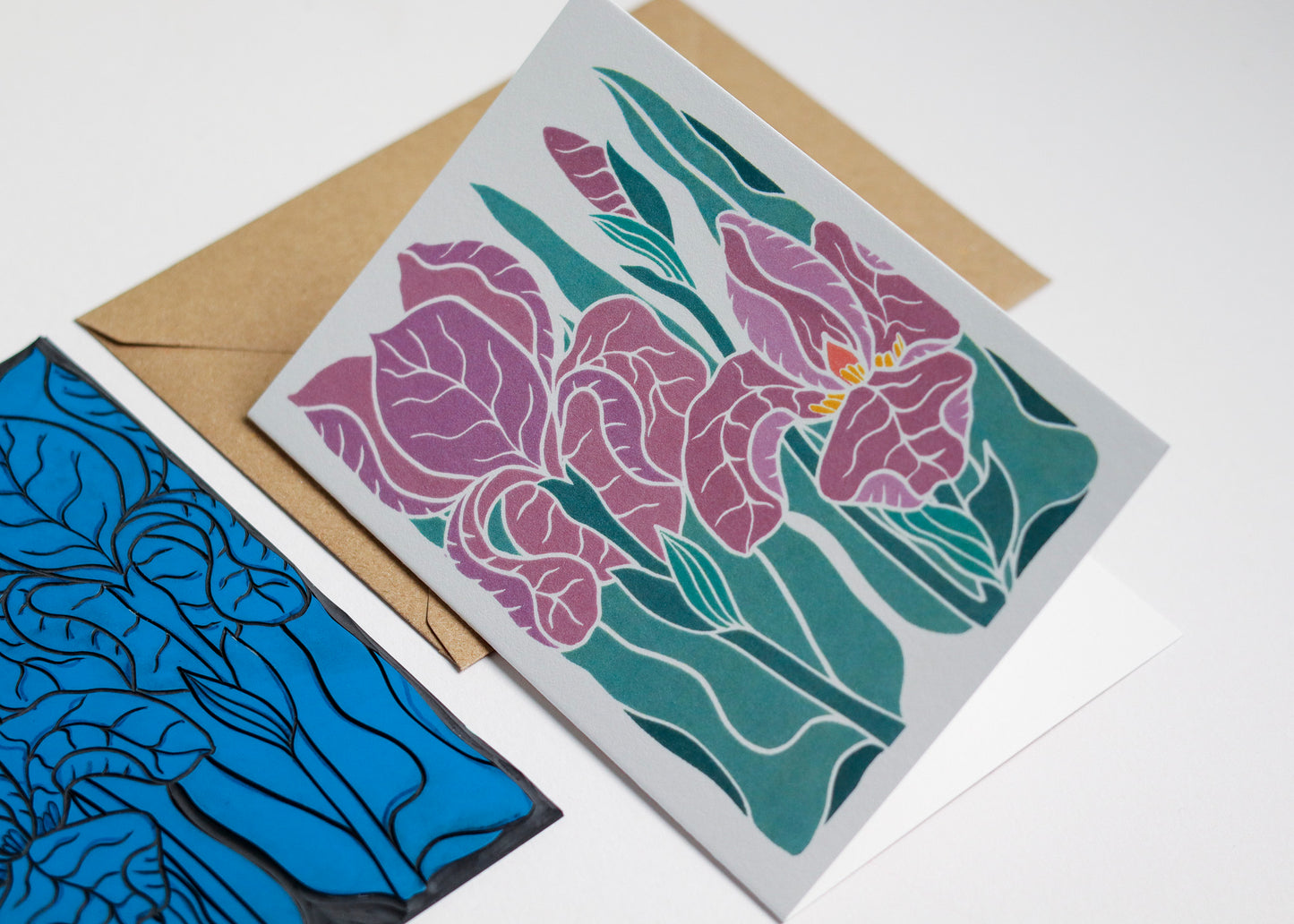 Iris at Dusk Luxury Cotton Card | Single Card & Envelope