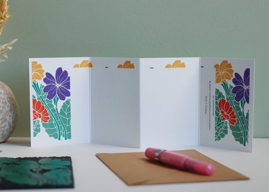 Primroses in Spring Garland Card | Single Card & Envelope