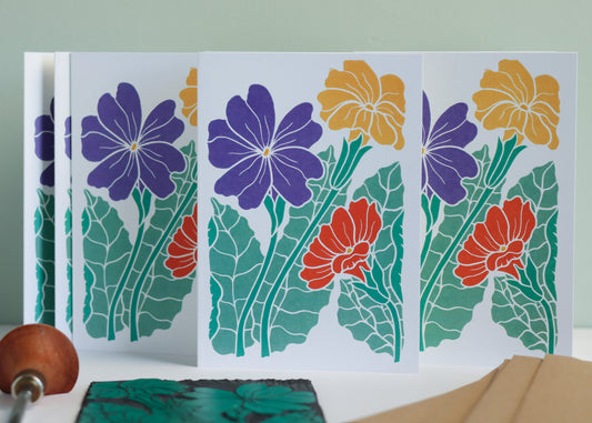 Primroses in Spring | Set of 8 Notecards & Envelopes