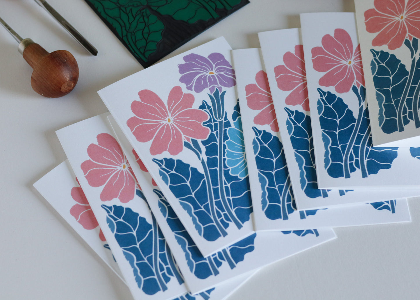 Primroses in the Moonlight | Set of 8 Notecards & Envelopes
