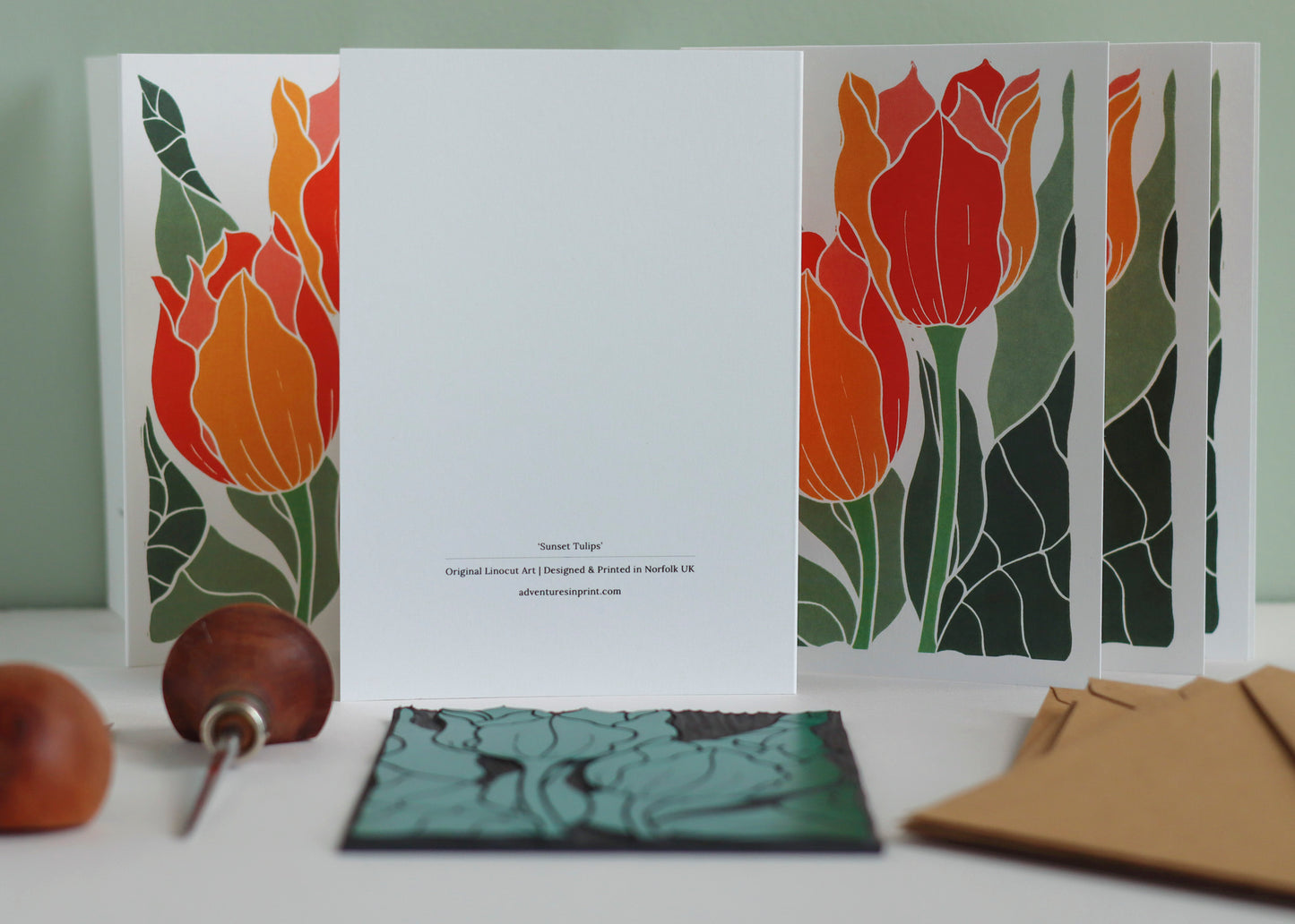 Sunset Tulips | Set of 8 Notecards & Envelopes