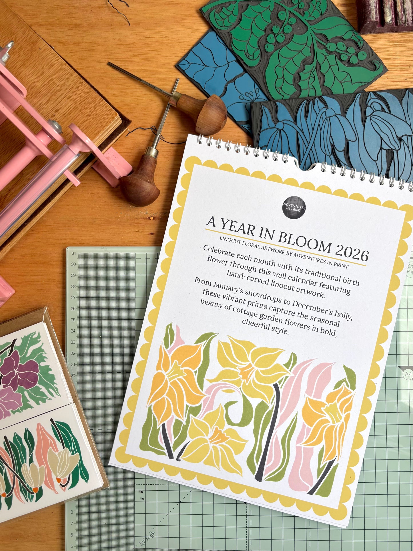 A Year in Bloom Hanging Wall Calendar 2026